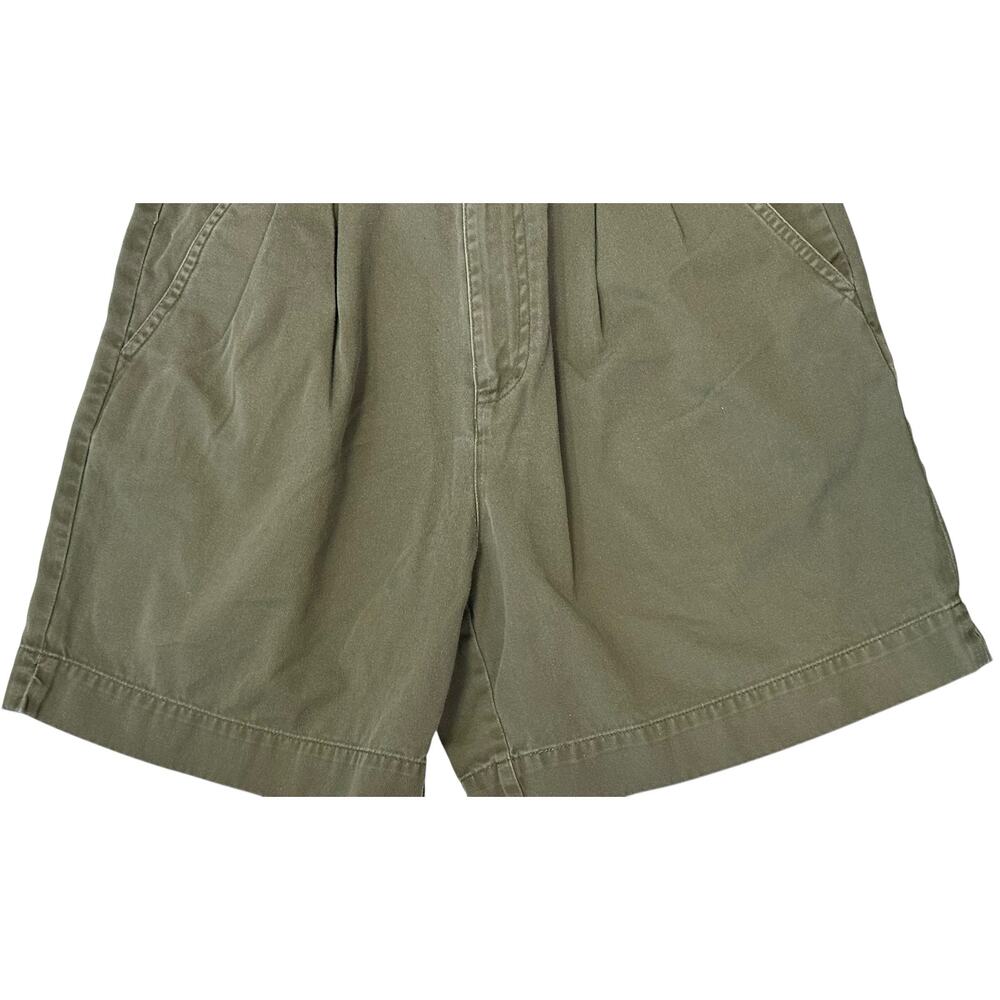 Brooks Brothers Khaki High Waist Pleated Trouser Shorts Green Size 4 - Picture 4 of 6